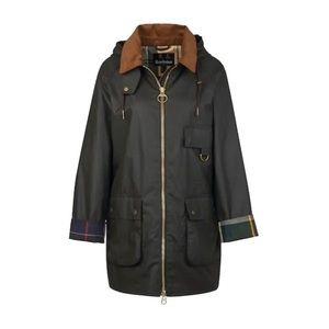 NWTs Barbour Women’s Highclere Wax Cotton Jacket. Olive. Size 8 US